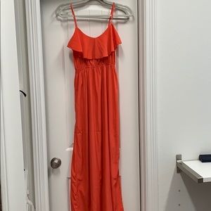 Coral Soprano Maxi Dress